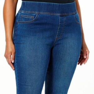 One World Jeans Womens 3X Pull On Stretch Denim Skinny FIt Leg High Rise Med NWT